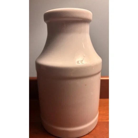 Vtg Porcelain Milk Bottle Lait Pur de la Ferme d'Arcy-en-Brie Paris Green Letter - Picture 3 of 6